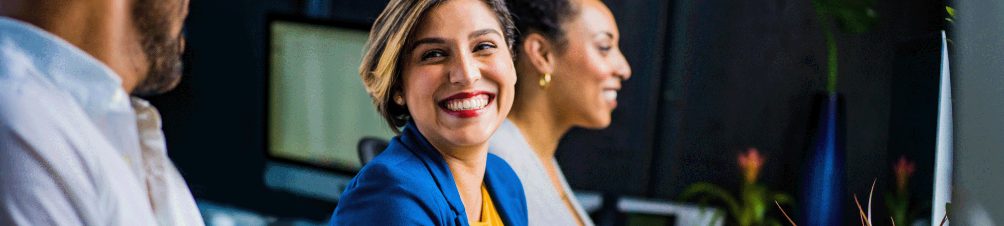 woman smiling