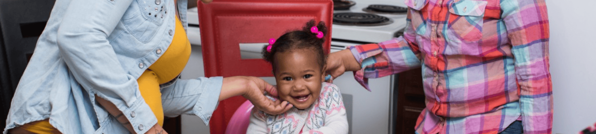 toddler girl smiling
